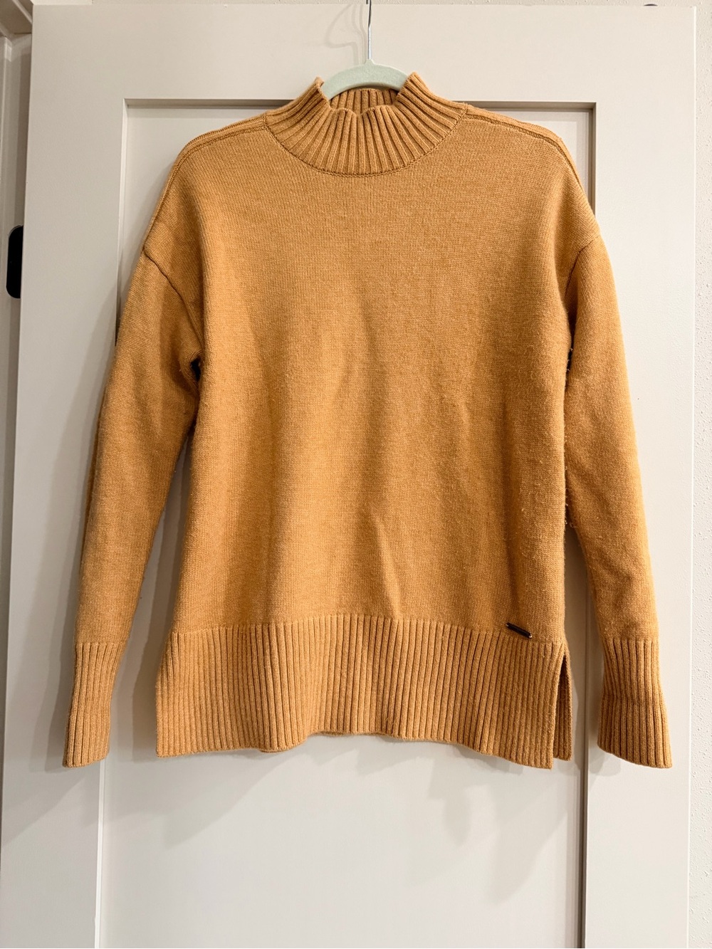 Carve Designs Camel Mock Neck Sweater